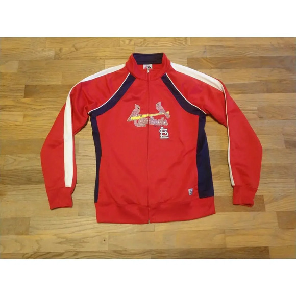 Majestic St. Louis Cardinals Zip Up Jacket MLB Women's Medium - Picture 4 of 11
